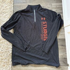 MENS UNDER ARMOUR STURGIS MOTORCYCLE 1/2 ZIP SIZE LARGE